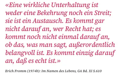 Gesprächsrunde am Freitag